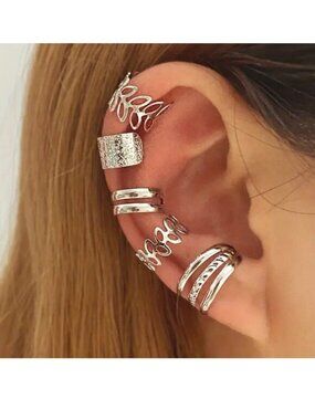 Ear Bands Cuffs Clips Rings 5pc Adjustable Beach Boho Stylish Trendy Simple Fun